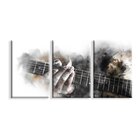 Kit 3 Telas Decorativas Violão Dark Country