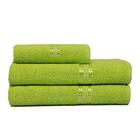 Kit 3 Toalhas Algodão Toque Suave Alta Absorção Verde