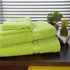 Kit 3 Toalhas Algodão Toque Suave Alta Absorção Verde