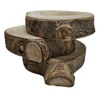 Kit 3 Toquinhos De Madeira Rústica Lixados.