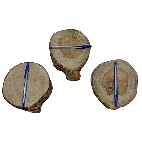 Kit 3 Toquinhos De Madeira Rústica Lixados.