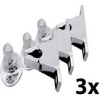 Kit 3 Trava Portas De Chão Zincado Rocha