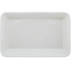 Kit 3 Travessas Porcelana Branca 750ml Refratário Retangular