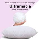 Kit 3 Travesseiros Fibras Toque Pluma De Ganso 100 Algodão Pe