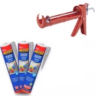 Kit 3 Tubo Cola Silicone Pia Box + Pistola Aplicadora Worker