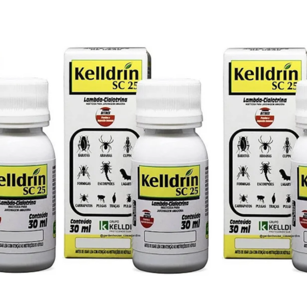 Kit 3 Un De Kelldrin Sc 25 30ml Eficaz Contra Baratas Formiga