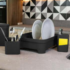 Kit 3 Utensílios Escorredor De Louça Talher Porta Detergente