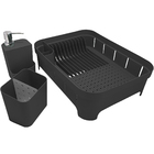 Kit 3 Utensílios Escorredor De Louça Talher Porta Detergente