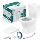Kit 3 Vaso Sanitários Rimless Com Caixa Acoplada Smart Clean®