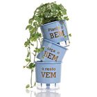 Kit - 3 Vasos Auto-Irrigáveis - Médio N3 - Linha Wishes - Pla