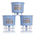 Kit - 3 Vasos Auto-Irrigáveis - Médio N3 - Linha Wishes - Pla