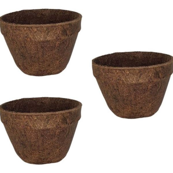 Kit 3 Vasos De Fibra De Coco Nº 10 - Coquim