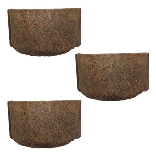 Kit 3 Vasos De Parede De Fibra De Coco Nº 17 - Coquim