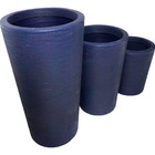 Kit 3 Vasos Decorativo Para Plantas De Jardim Azul
