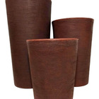 Kit 3 Vasos Decorativo Para Plantas De Jardim Marrom