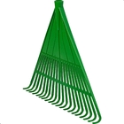 Kit 3 Vassouras Rastelo De Plástico Jardim Grama Sem Cabo