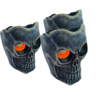 Kit 3 Velas Caveira Led Temáticas Halloween Eletronicas Com P