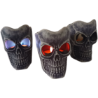Kit 3 Velas Caveira Led Temáticas Halloween Eletronicas Com P