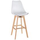 Kit - 3 X Banquetas + 6 X Cadeiras Estofadas Leda - Branco