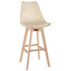 Kit - 3 X Banquetas + 6 X Cadeiras Estofadas Leda - Nude