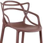 Kit - 3 X Banquetas Altas Masters Allegra - Marrom