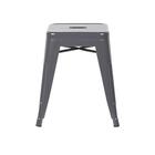 Kit - 3 X Banquetas Baixas Iron Tolix - 45 Cm - Cinza Escuro