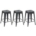 Kit - 3 X Banquetas Iron Tolix - 61 Cm - Industrial - Aço - V