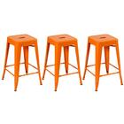 Kit - 3 X Banquetas Iron Tolix - 61 Cm - Industrial - Aço - V