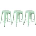 Kit - 3 X Banquetas Iron Tolix - 61 Cm - Industrial - Aço - V