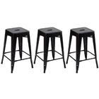 Kit - 3 X Banquetas Iron Tolix - 61 Cm - Industrial - Aço - V