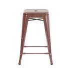 Kit - 3 X Banquetas Iron Tolix - 61 Cm - Industrial - Aço - V