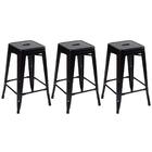 Kit - 3 X Banquetas Iron Tolix - 66 Cm - Industrial - Aço - V