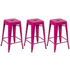 Kit - 3 X Banquetas Iron Tolix - 66 Cm - Industrial - Aço - V