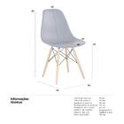 Kit - 3 X Cadeiras Charles Eames Eiffel Dsw - Base De Madeira