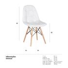 Kit - 3 X Cadeiras Eames Botonê - Branco - Base De Madeira Cl