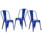 Kit - 3 X Cadeiras Iron Tolix - Azul Escuro