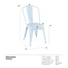 Kit - 3 X Cadeiras Iron Tolix - Azul Light