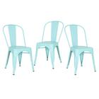 Kit - 3 X Cadeiras Iron Tolix - Azul Tiffany