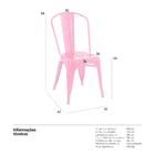 Kit - 3 X Cadeiras Iron Tolix - Rosa Pink