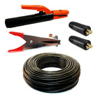 Kit 3m Cabo 16mm² Flexível P/ Solda + 2 Conectores Engate Ráp