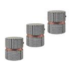 Kit 3 puffs Decorativo Redondo Porto Em Couríssimo - Salaone