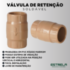 Kit 3un Válvula De Retenção Soldável Hidráulico 32mm Estrela
