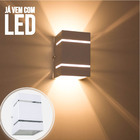 Kit 3x Arandela  Branca + Led 5w 3000k Bivolt Luminária Exter