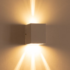 kit 3x Arandela de efeito 4 fachos branca + lâmpada Led 5W 30