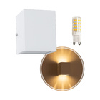 kit 3x Arandela de efeito 6 fachos branca + led 5w 3000K Bivo