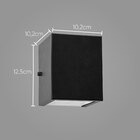 kit 3x Arandela de efeito 6 fachos preta luminária externa e