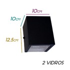 kit 3x Arandela Efeito 10 Fachos Alumínio Preta + Lâmpada Led