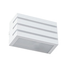 Kit 3X Arandela Frisada Policarbonato Branca p/ área Externa