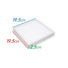 Kit 3x Painel Plafon Led 22w Luminária Sobrepor 20x20cm Branco