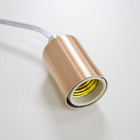 Kit 3x Pendente Tubo Cilindro Alumínio Cobre Escovado + Filam